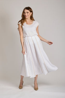 LINEN SKIRT - BIANCO