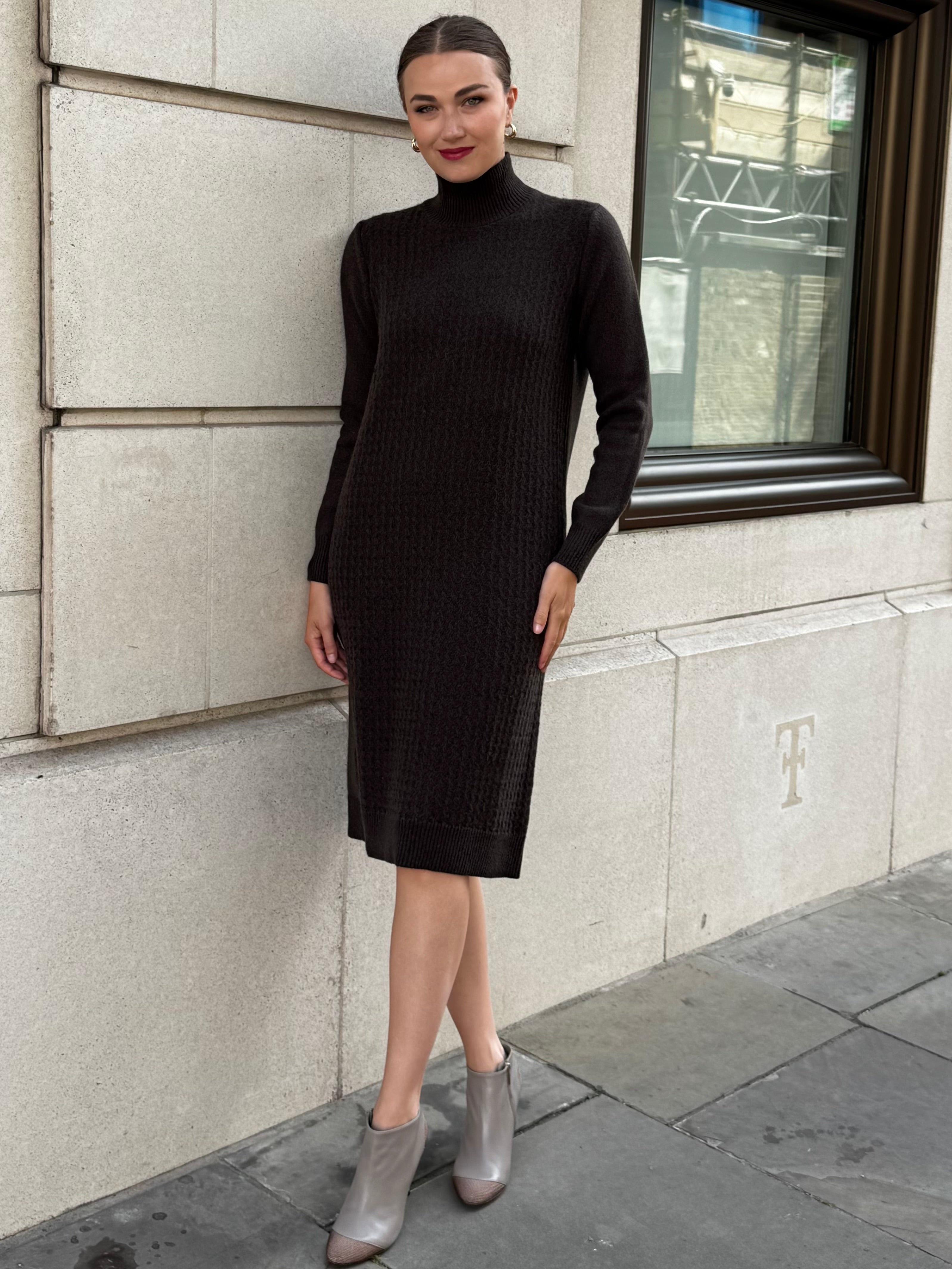 CASHMERE DRESS-FONDENTE
