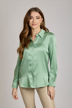 SILK SHIRT - MATCHA