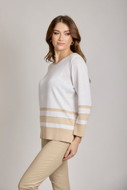 TOP - BIANCO/BEIGE