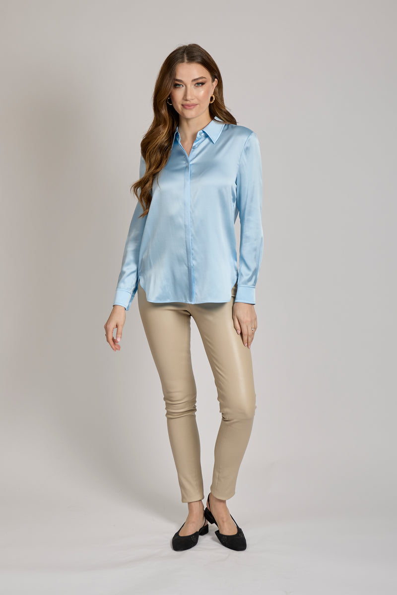 SILK SHIRT - LIGHT BLUE