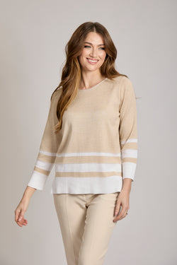 TOP - BEIGE/BCO