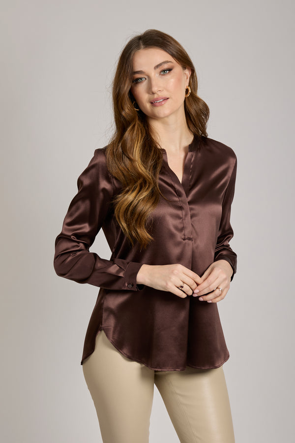 SILK SHIRT - CIOCCOLATO