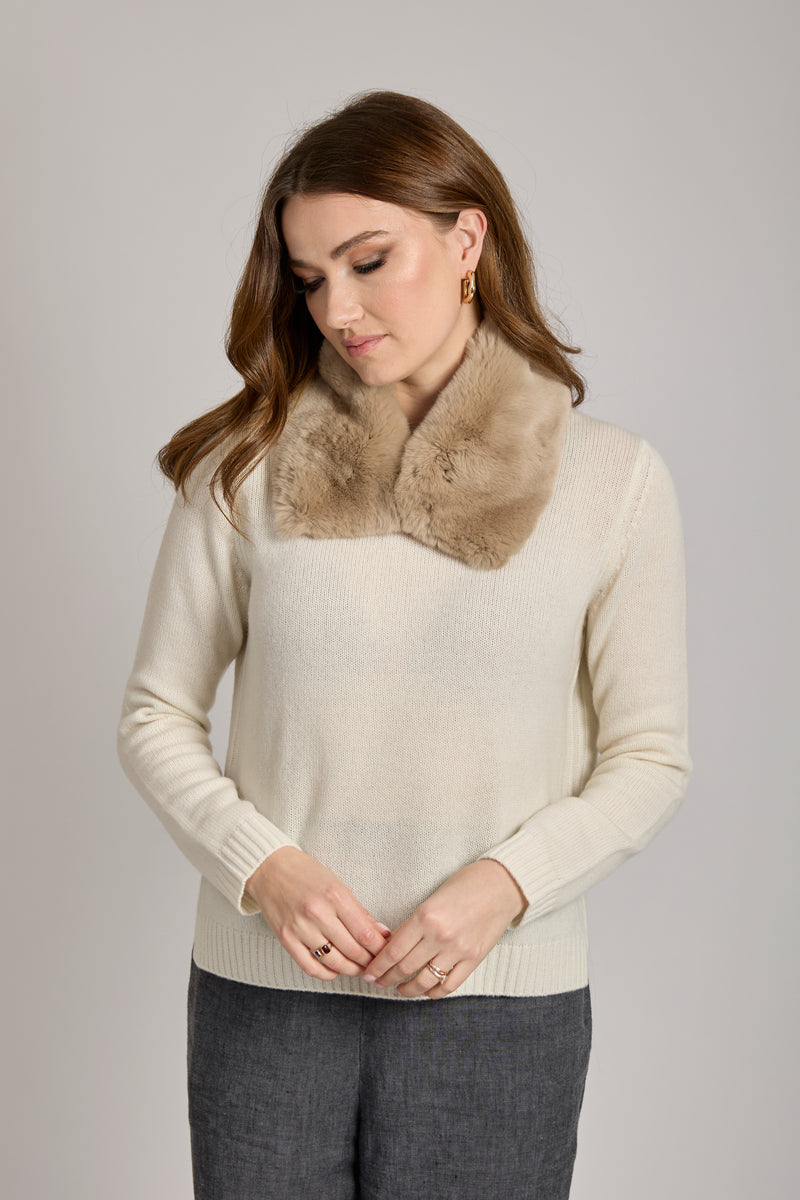 RABBIT COLLAR - TAUPE