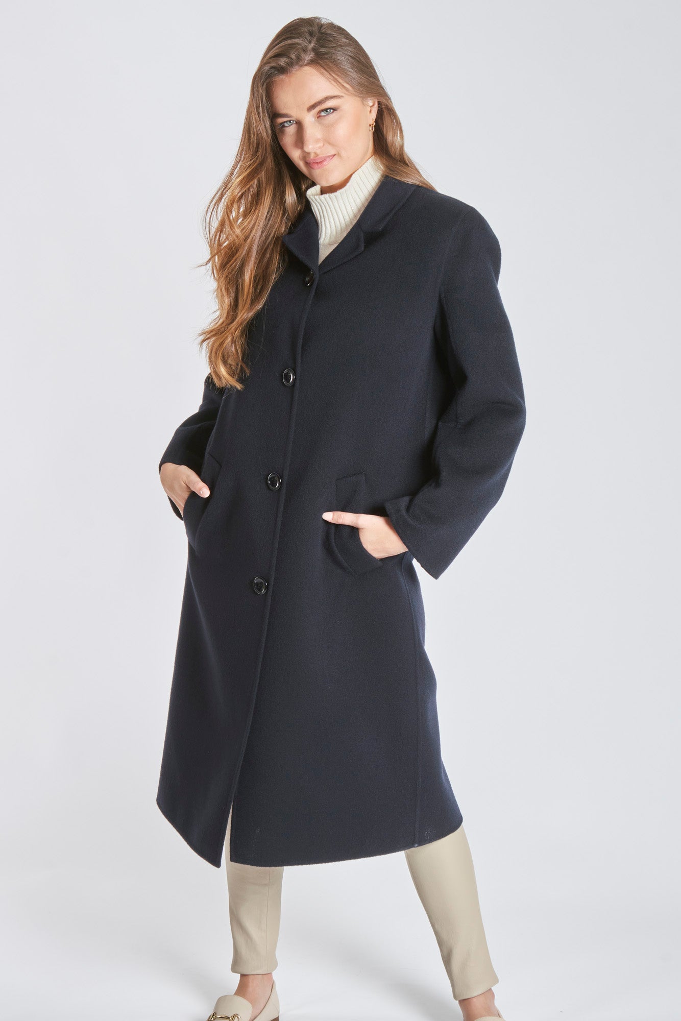 CASHMERE COAT - BLU