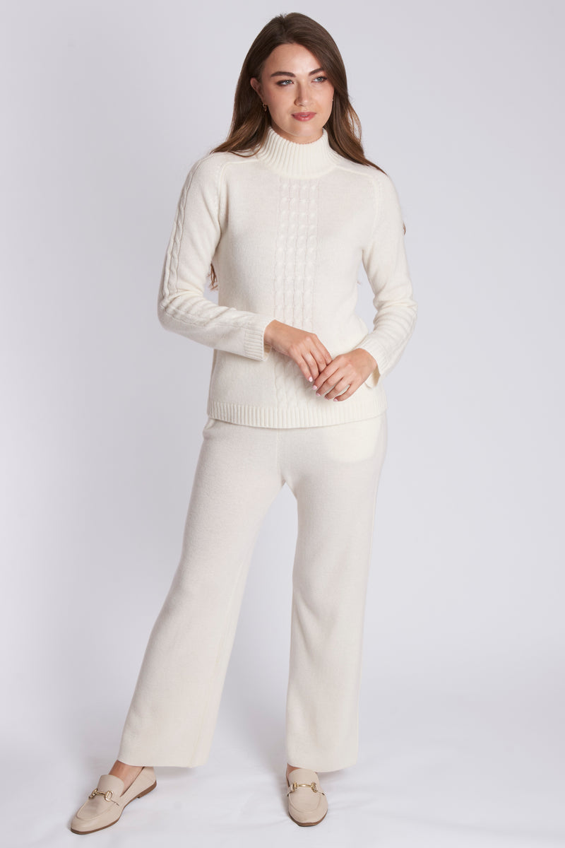 CASHMERE TROUSERS - CREME