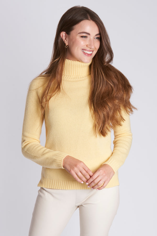 TURTLE NECK DETAILS SLIT SIDE - LEMONADE