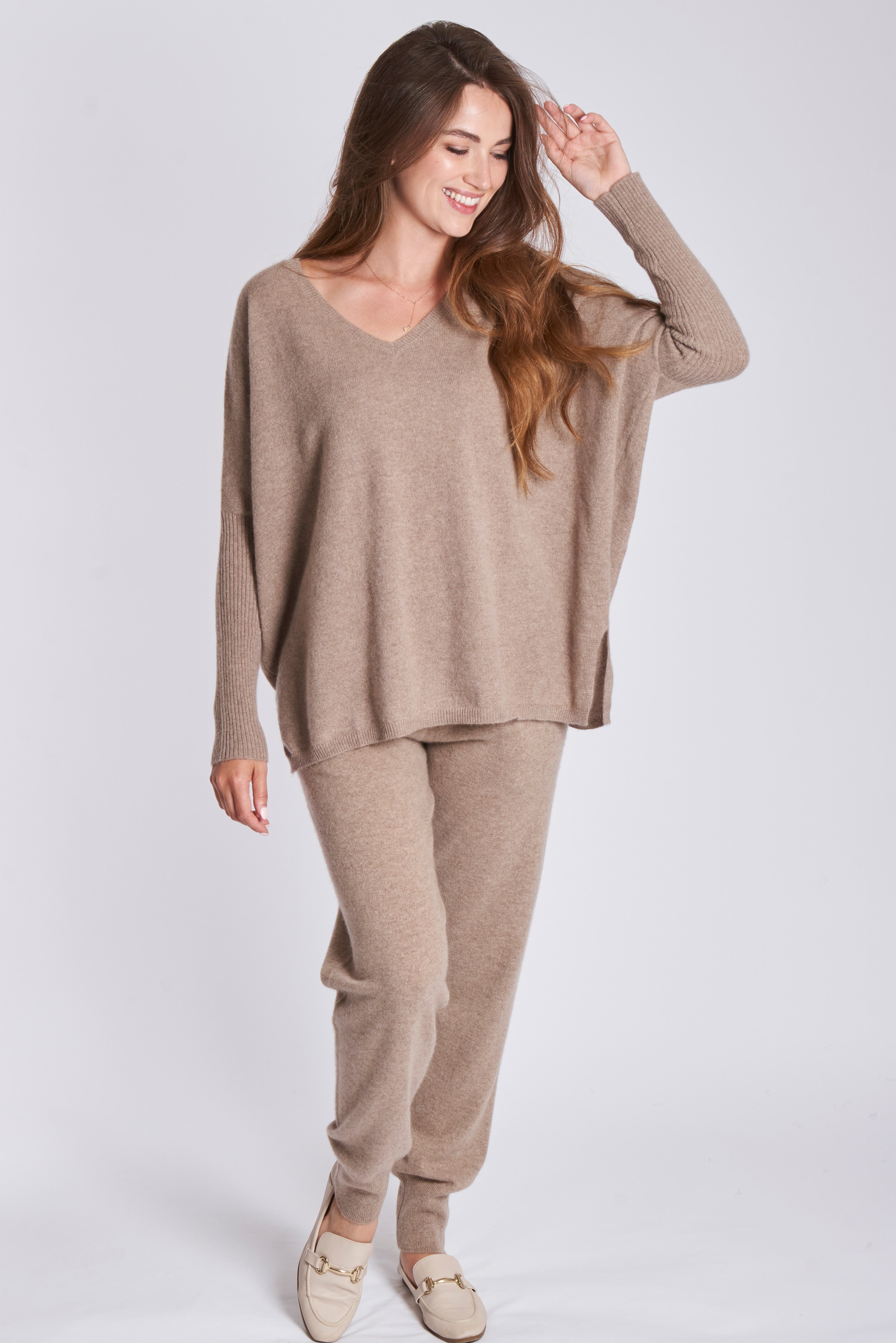 CASHMERE JOGGING - NOISETTE