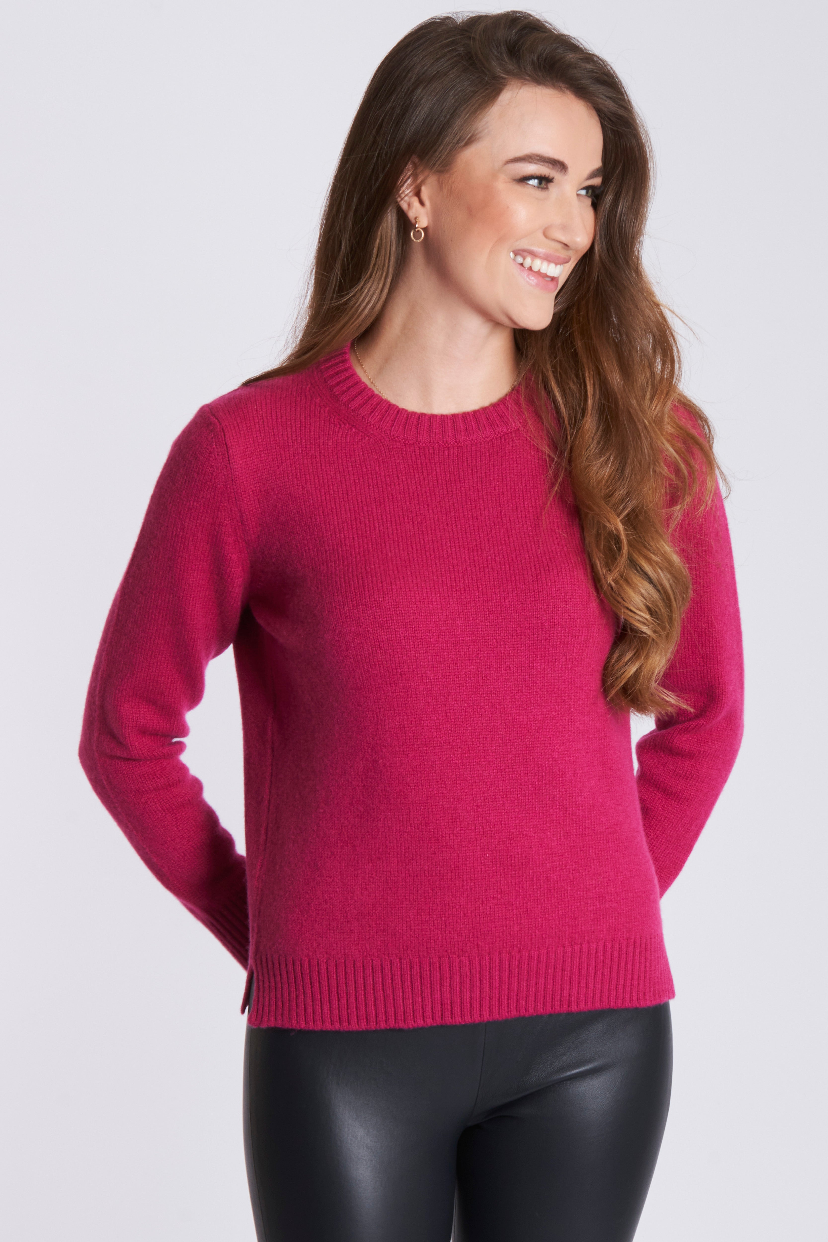 CREW NECK - FUCHSIA