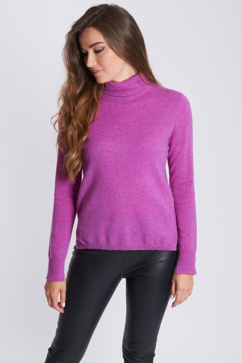 THIN HIGH NECK JUMPER - ORCHID