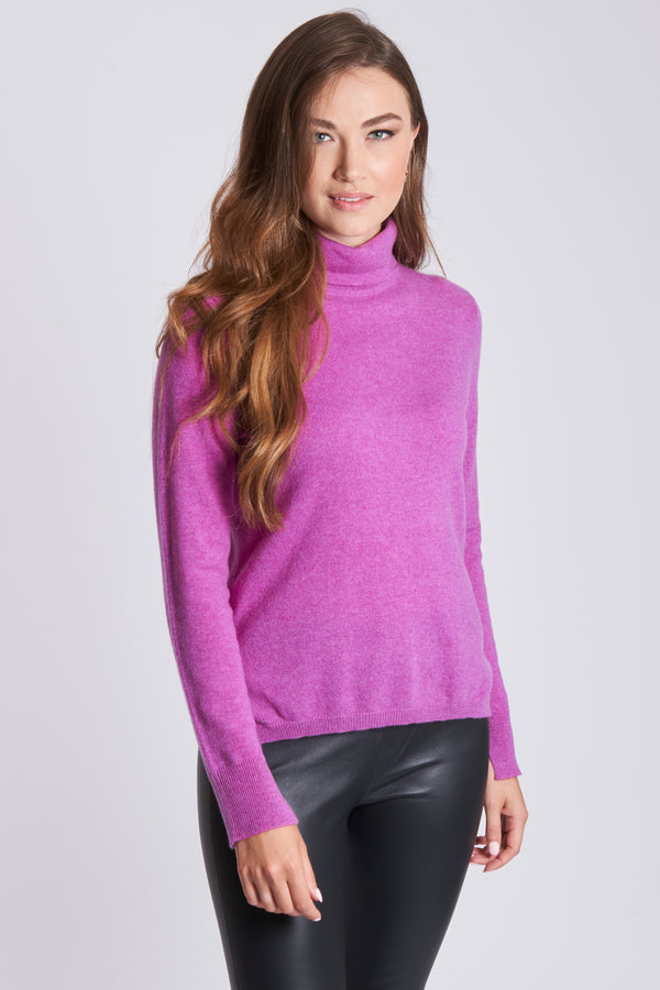 THIN HIGH NECK JUMPER - ORCHID