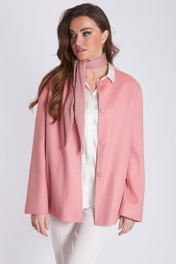 REVERSIBLE JACKET WITH SCARF-PEONY
