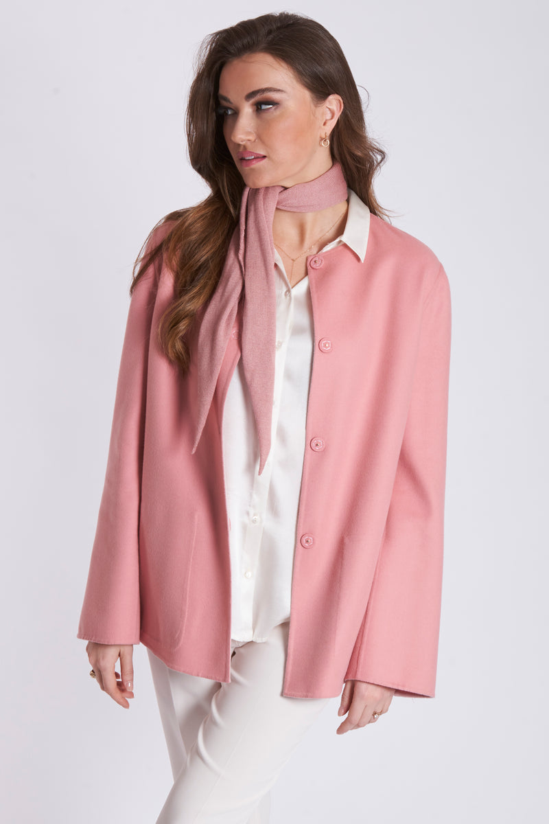 REVERSIBLE JACKET WITH SCARF-PEONY