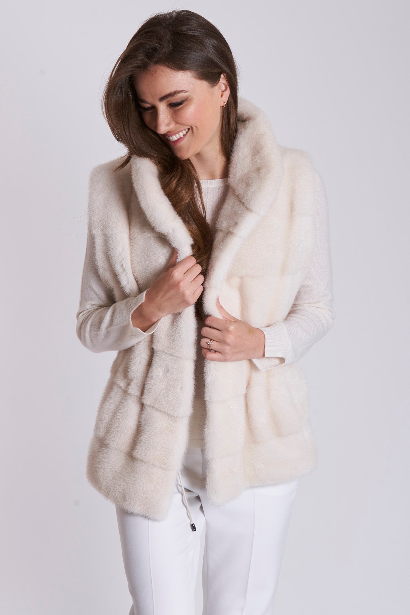 MINK VEST - PEARL