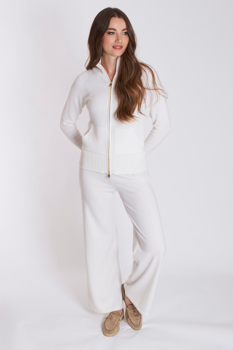 CASHMERE CARDIGAN-BIANCO