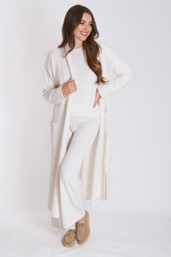 LONG CARDIGAN - BIANCO