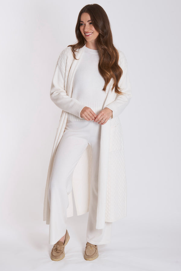 LONG CARDIGAN - BIANCO