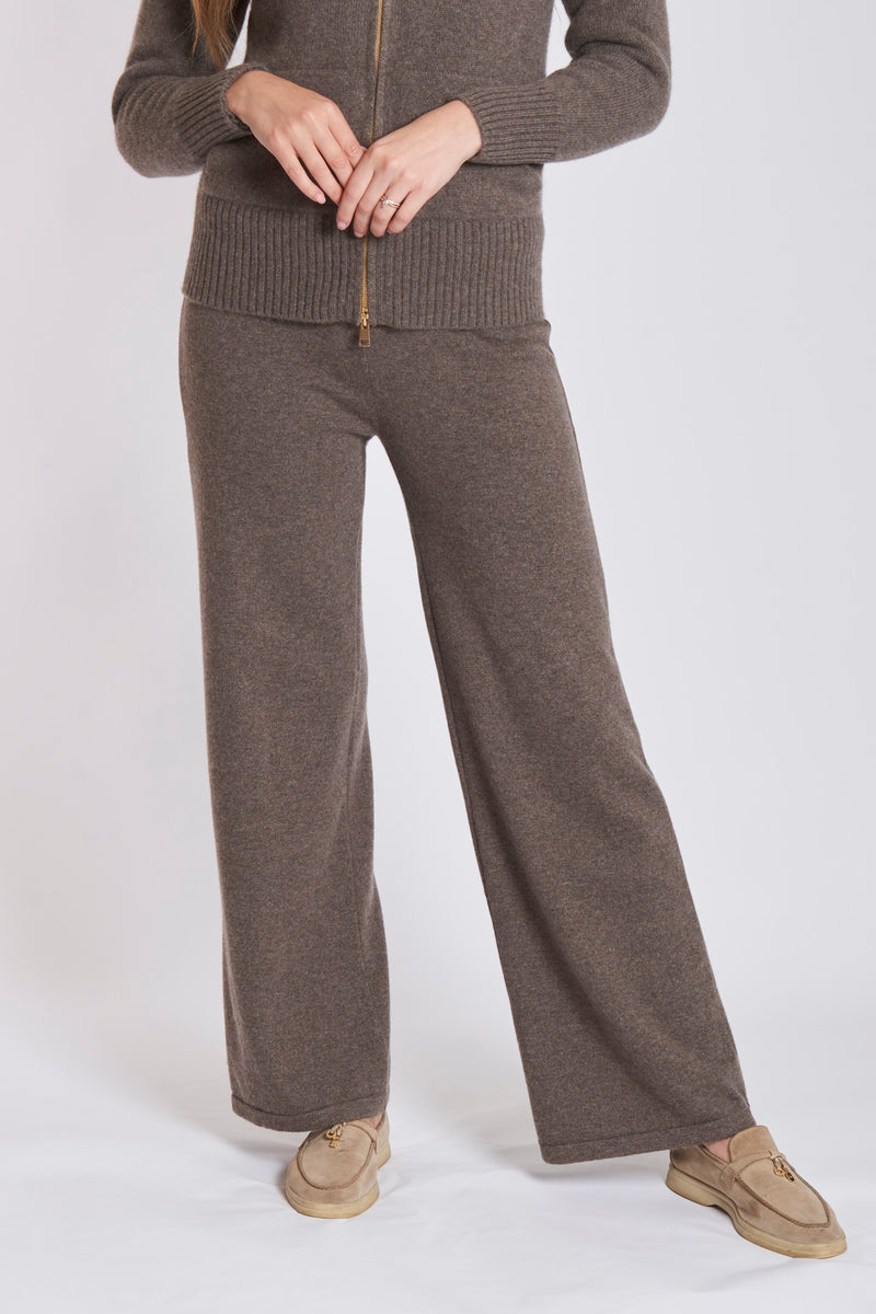 CASHMERE TROUSERS-COFFEE