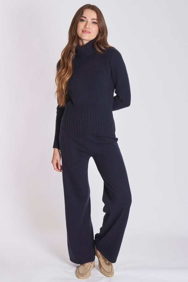 HIGH NECK CASHMERE JUMPER-SCURO