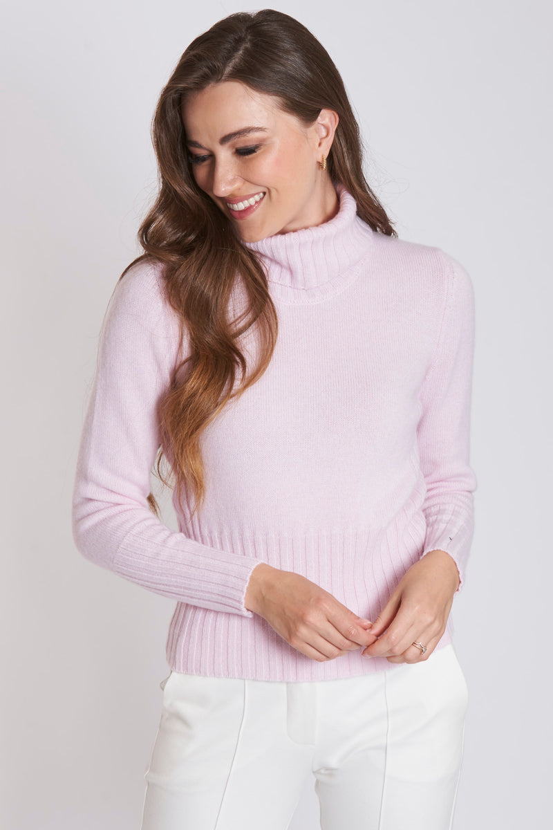 HIGH NECK CASHMERE JUMPER-ROSINA