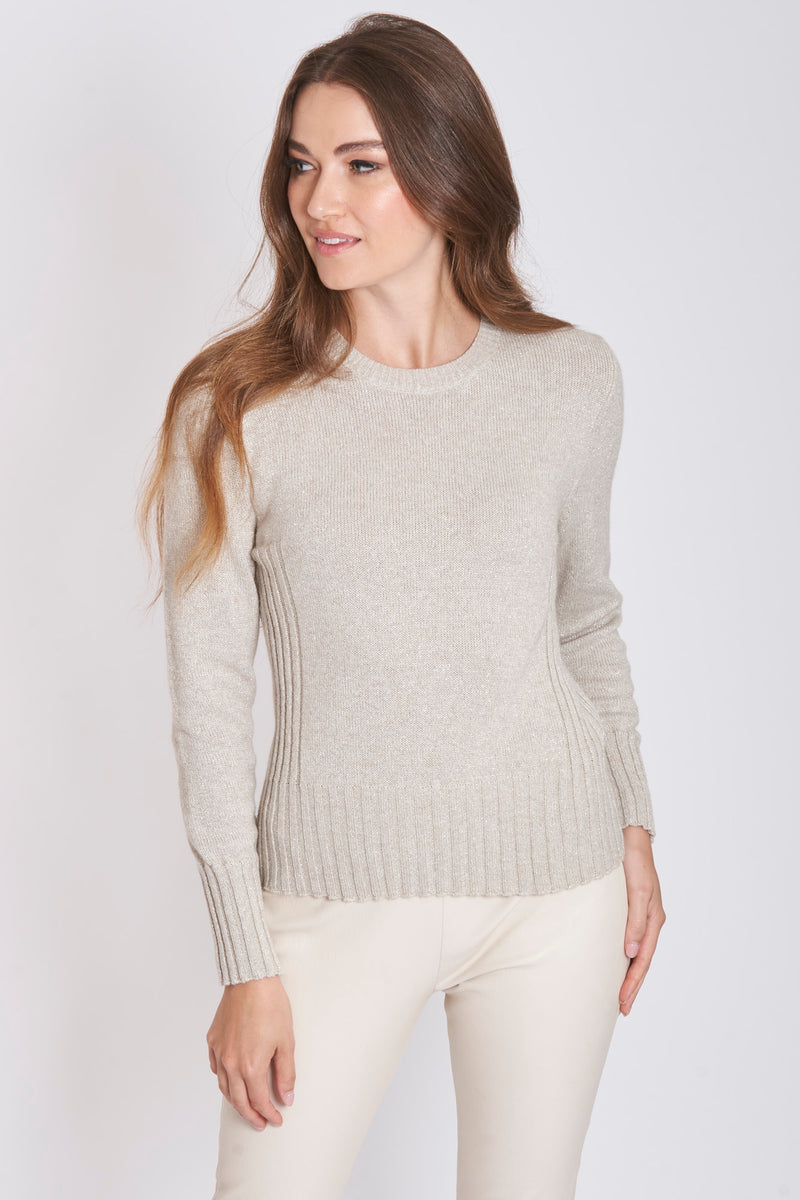 LUREX SWEATER-BEIGE