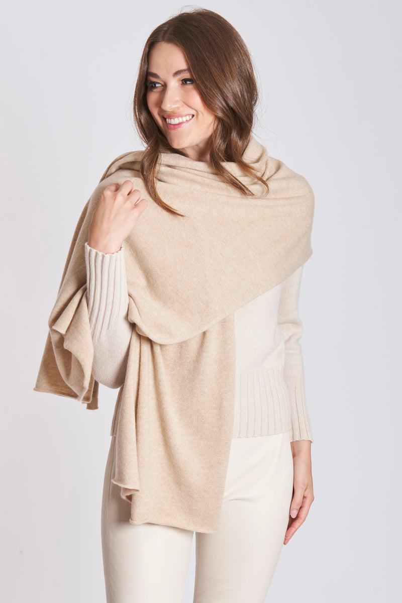 CASHMERE SCARF-OATMEAL