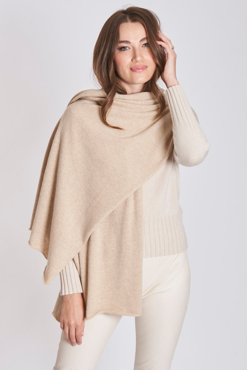 CASHMERE SCARF-OATMEAL