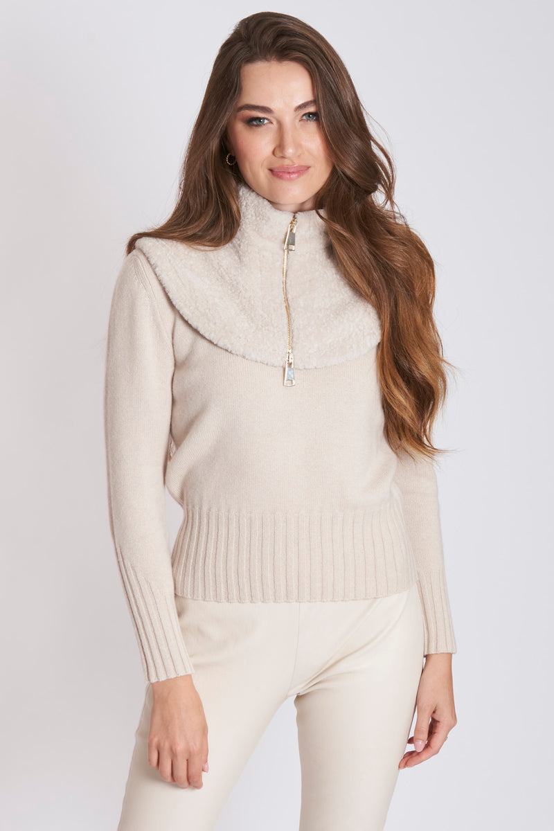 SHEARLING COLLAR - ANGORA