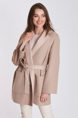 BELTED JACKET-NUDE