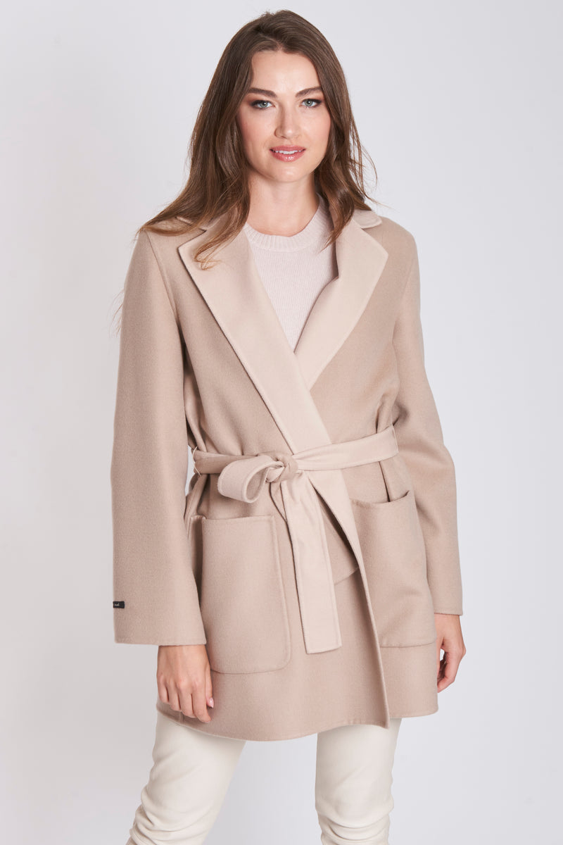 BELTED JACKET-NUDE