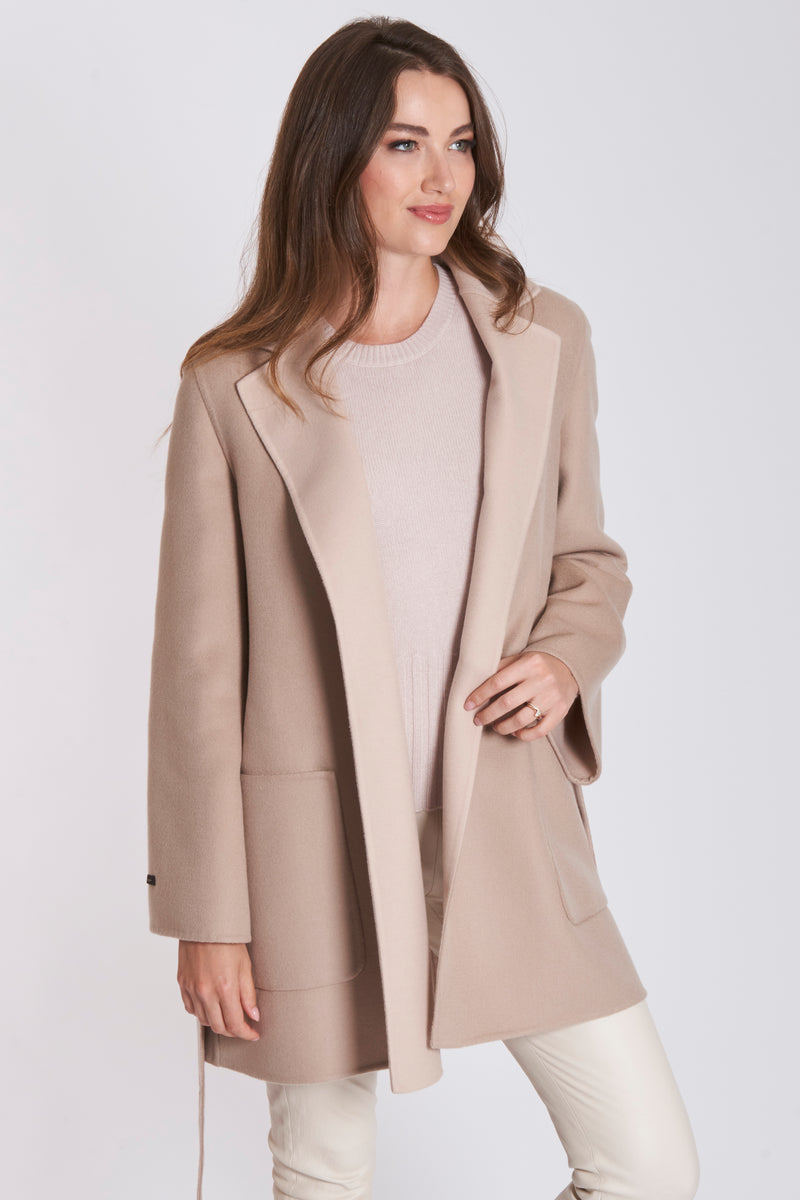 BELTED JACKET-NUDE