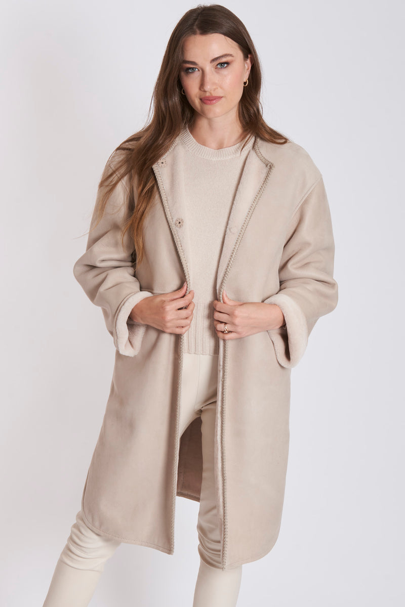 SHEARLING COAT-ANGORA