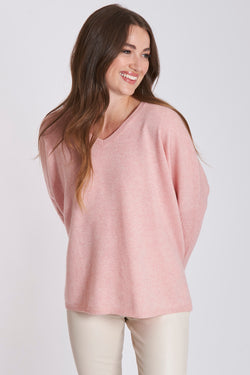 V NECK PONCHO - BLOSSOM