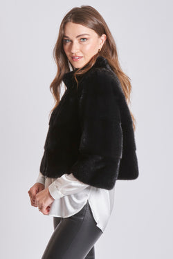 MINK JACKET-BLACK