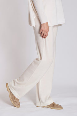 CASHMERE TROUSERS - OFF WHITE