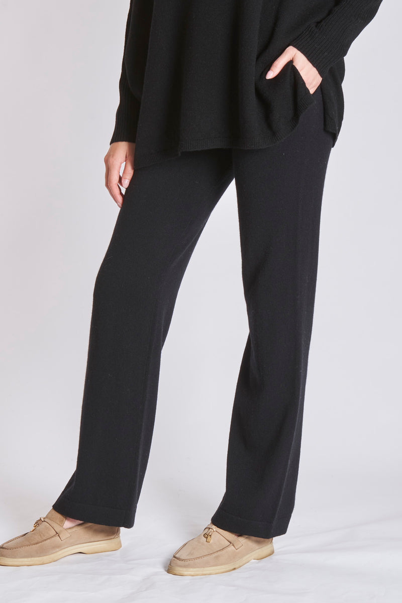 CASHMERE TROUSERS - BLACK