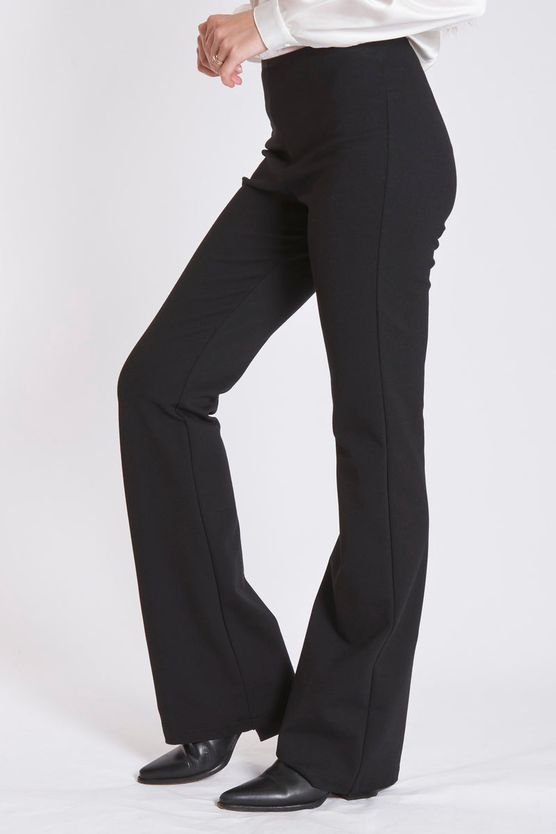 FLARE TROUSERS-BLACK