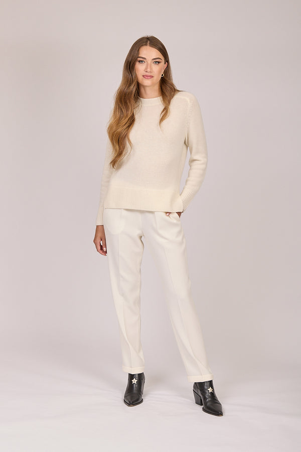 TROUSERS ALL ELASTIC - OFF WHITE