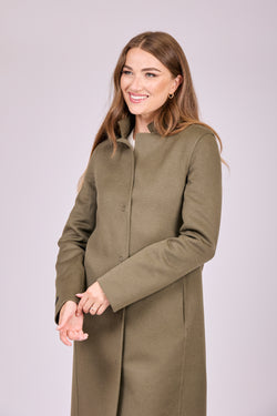 LONG COAT-DARK OLIVE