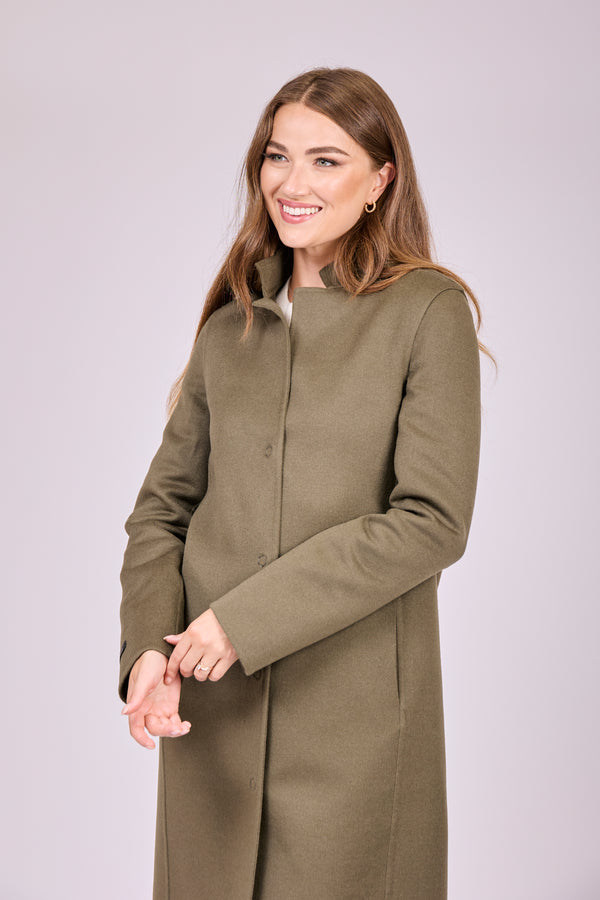 LONG COAT-DARK OLIVE