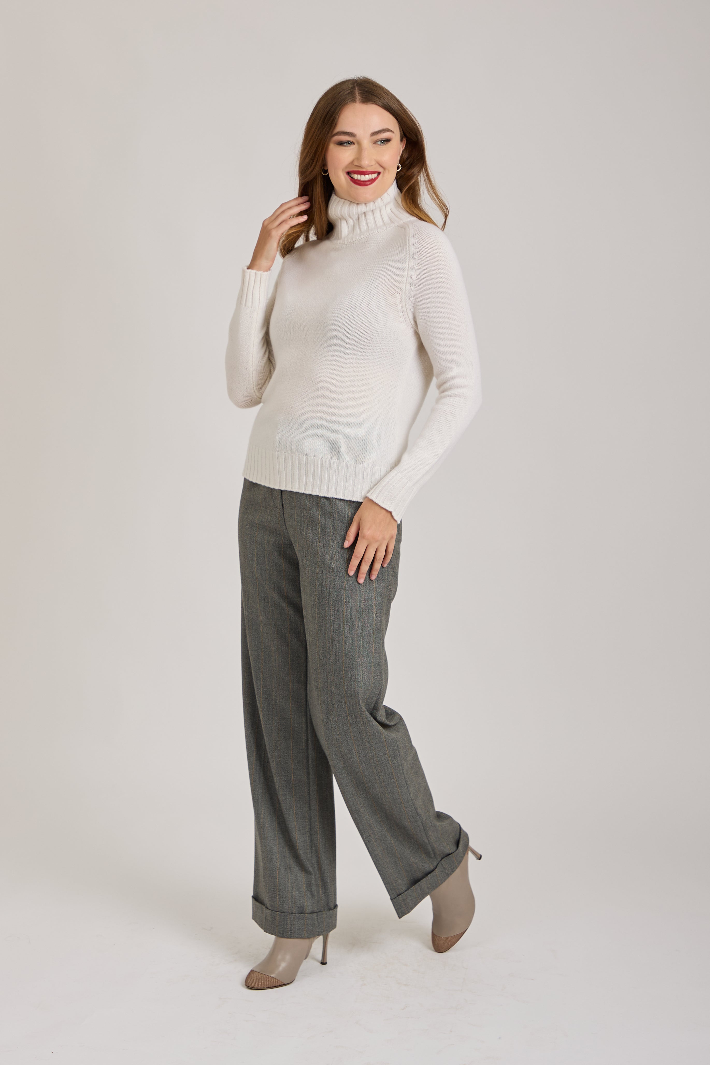 FLARE TROUSERS-GRIGIO