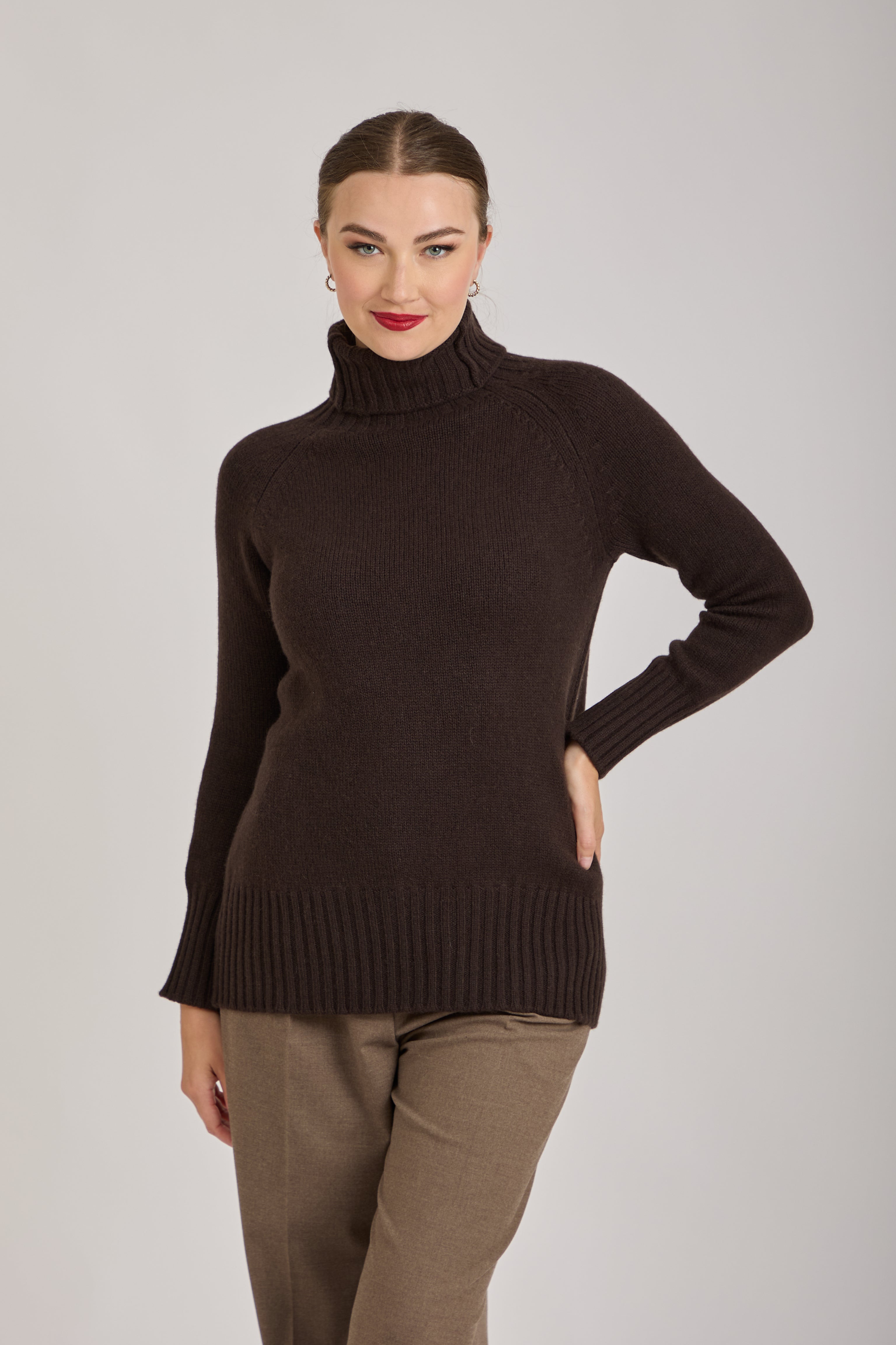 HIGH NECK JUMPER-CARRUBA