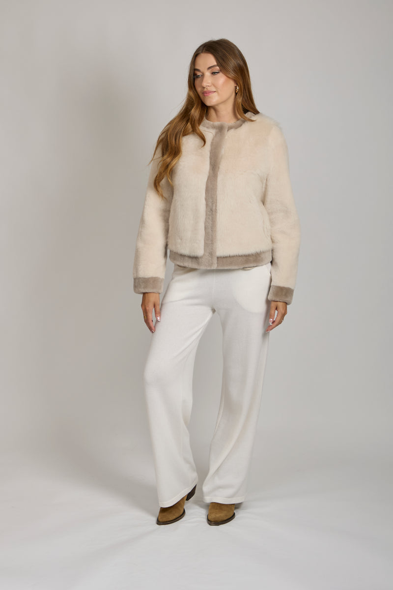 SHEARLING JACKET-IVOR/BEIG