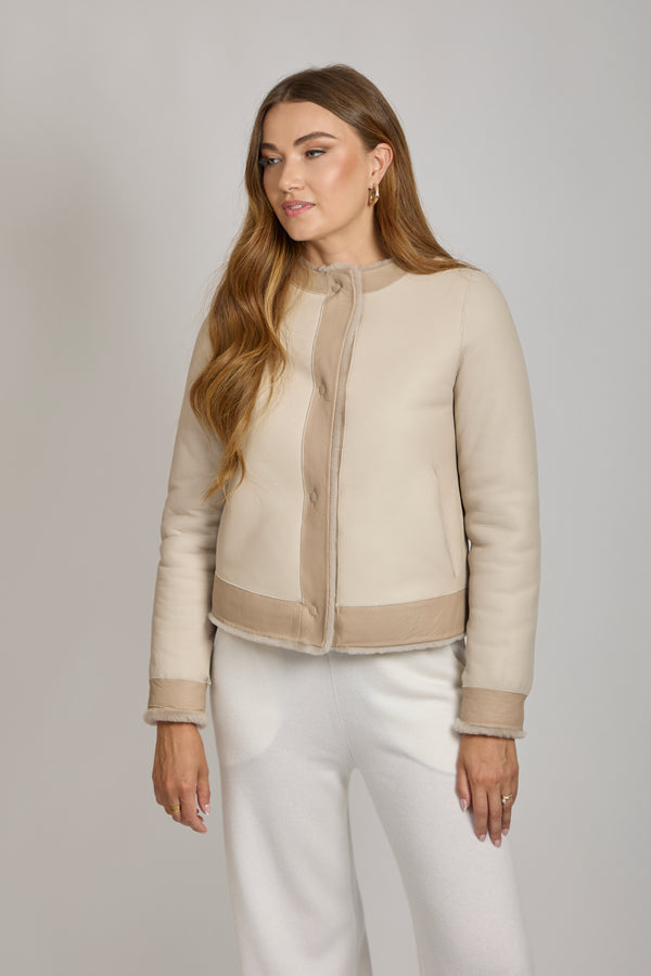 SHEARLING JACKET-IVOR/BEIG