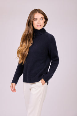 THICK TURTLE NECK - NAVY