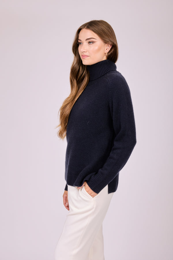 THICK TURTLE NECK - NAVY