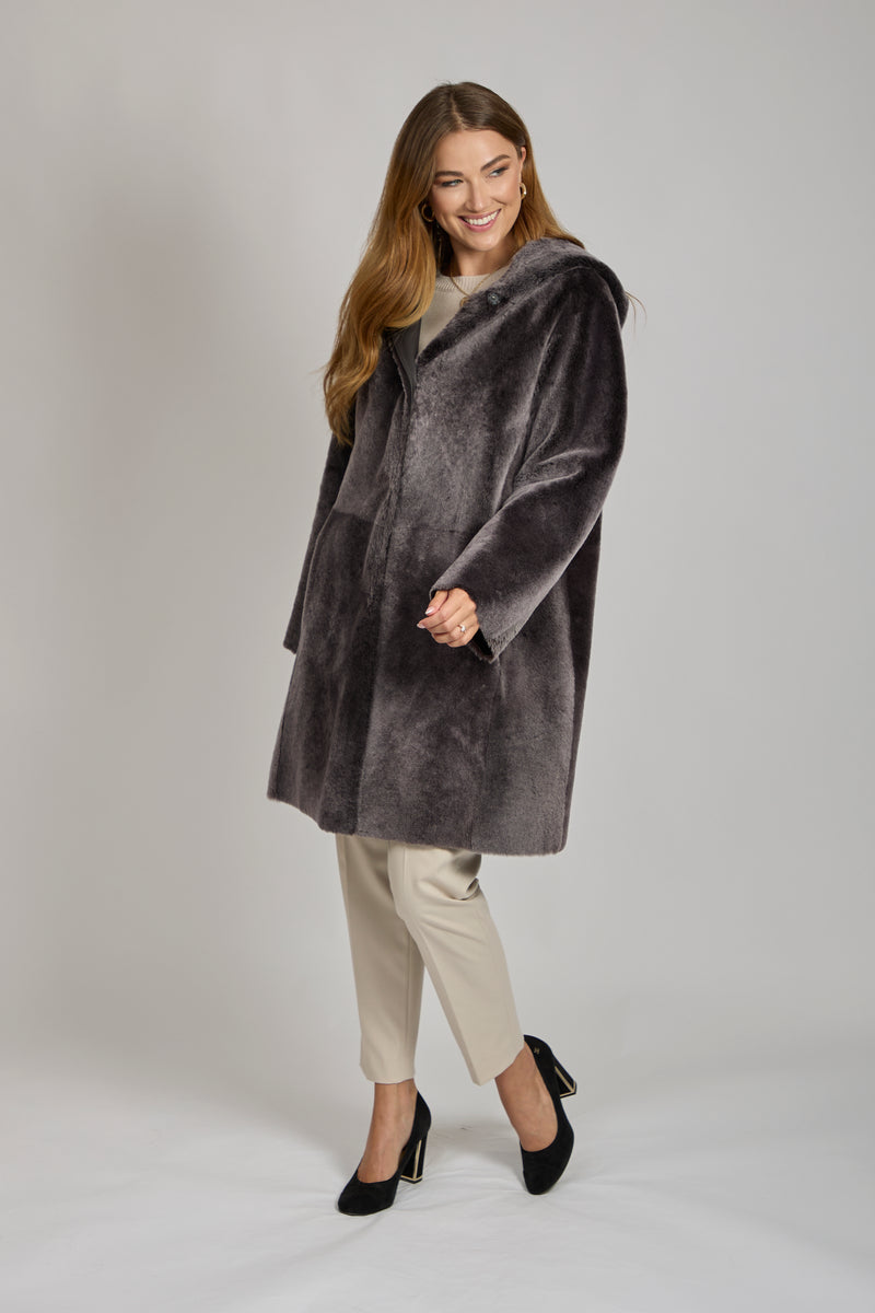 REVERSIBLE SHEARLING COAT-CARRUBA