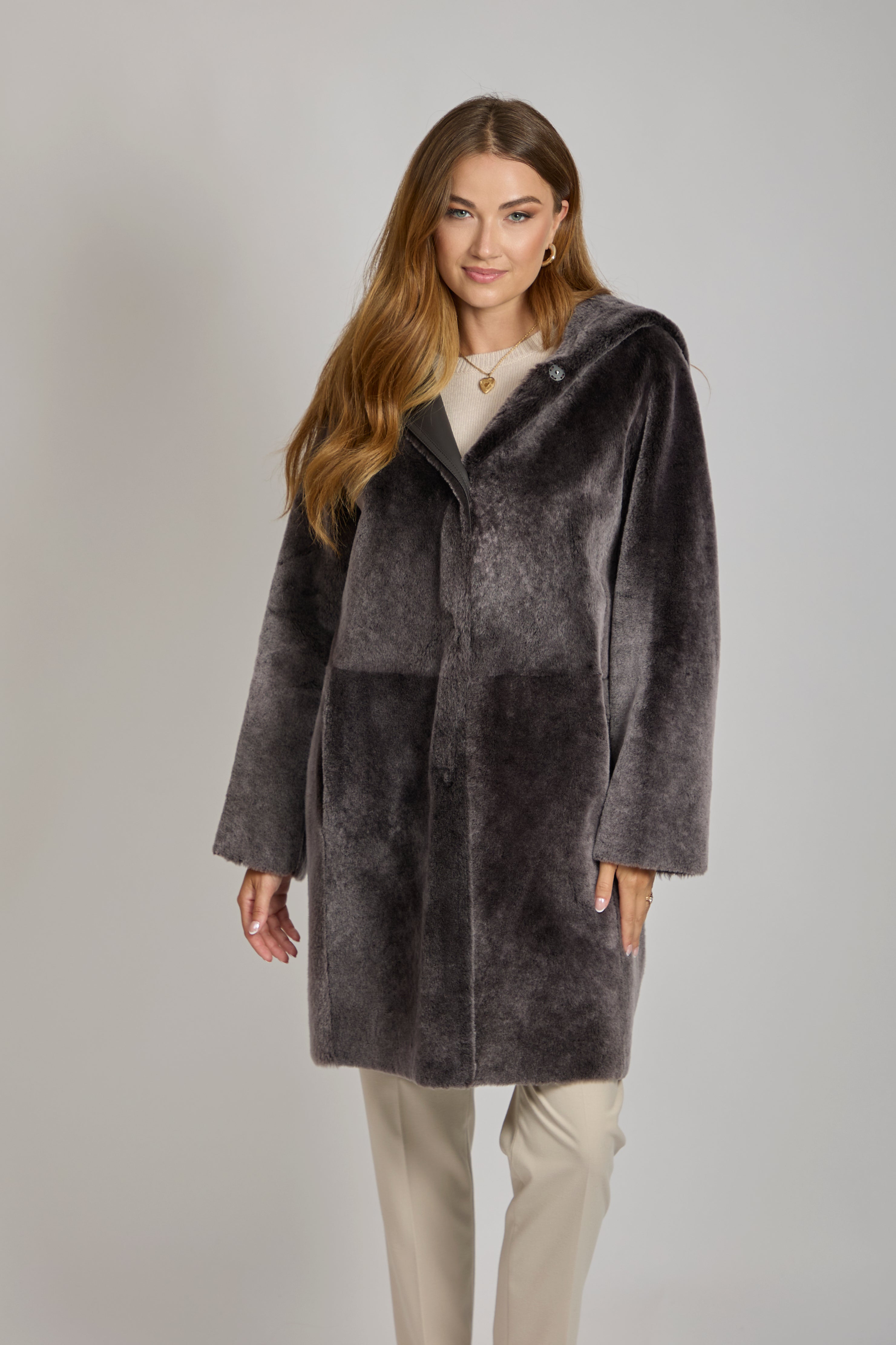 REVERSIBLE SHEARLING COAT-CARRUBA