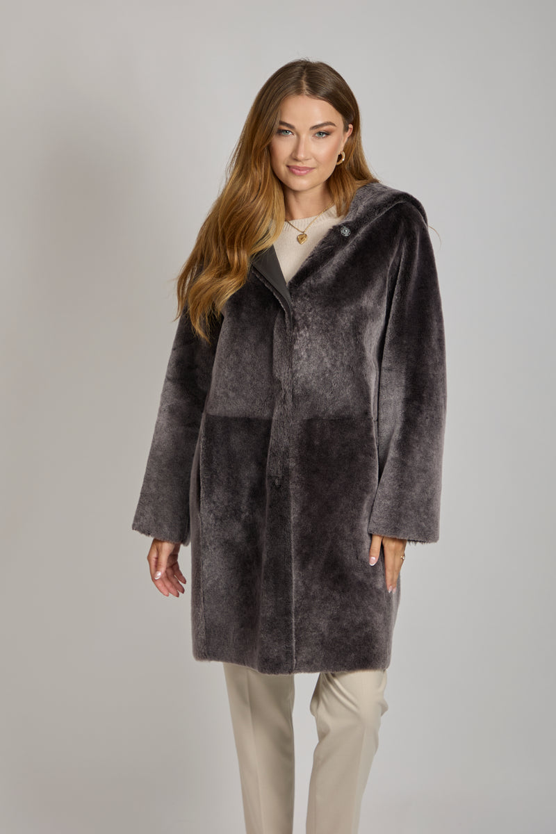 REVERSIBLE SHEARLING COAT-CARRUBA