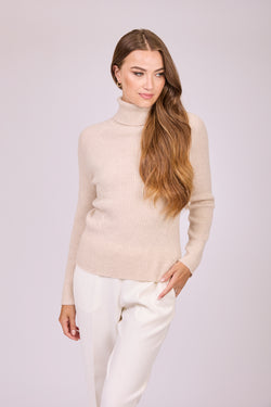 TURTLE NECK RIBBED - LIN